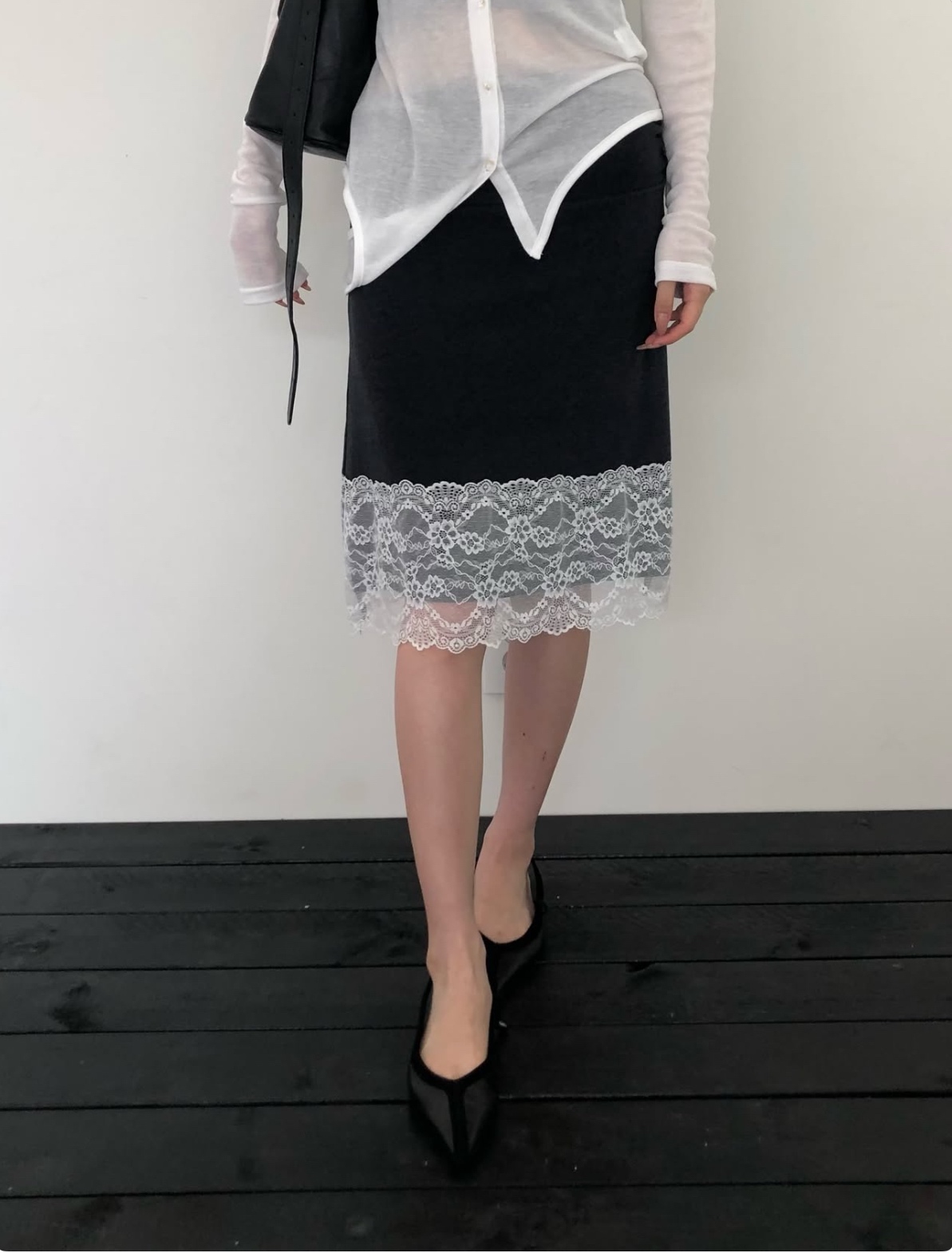 y2k-lace-patchwork-ruched-fitted-midi-skirt