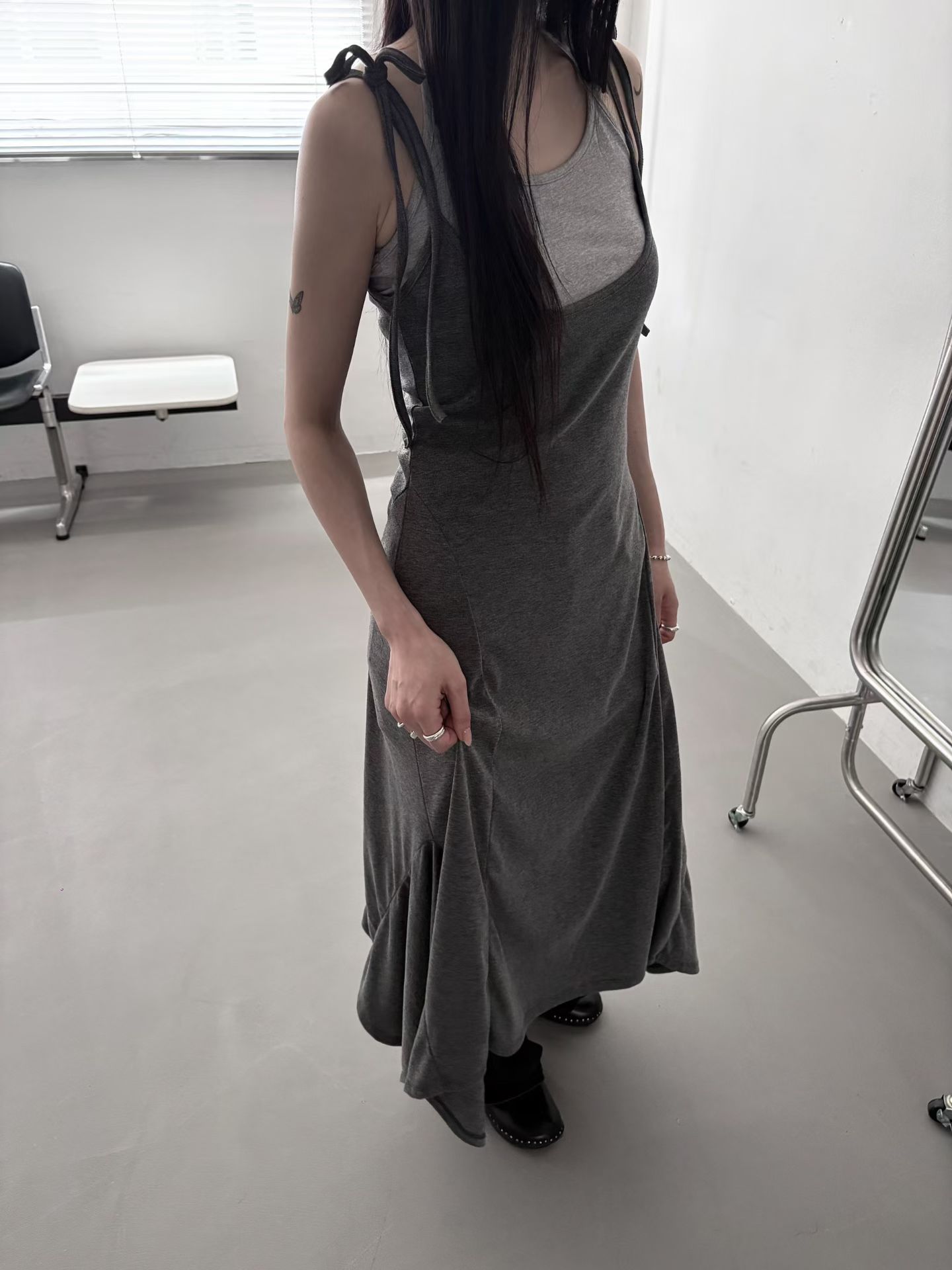 y2k-draped-handkerchief-hem-midi-dress