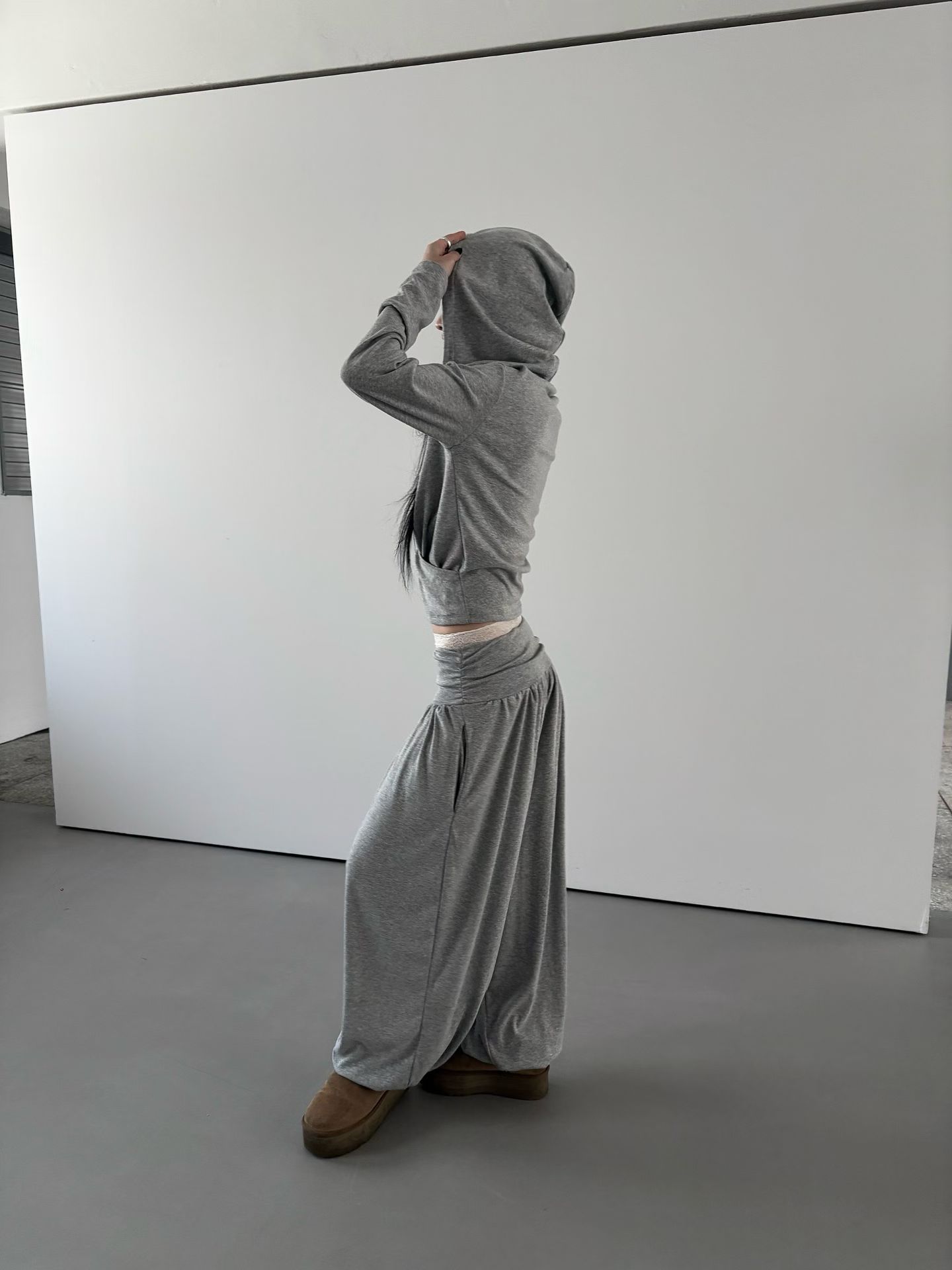 balletcore-cross-front-draped-hoodie-top