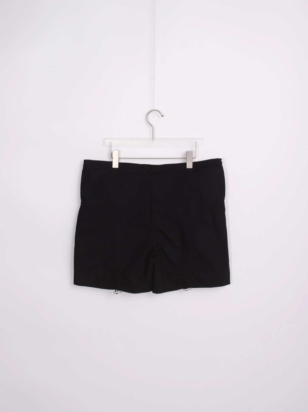 vlemma gorpcore-cinched-hem-black-shorts 小眾剪裁設計感褲裙長褲 - 黑