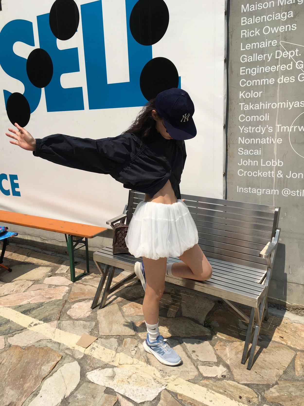 vlemma white-tulle-bubble-mini-skirt 小眾剪裁設計感褲裙長褲 - 白