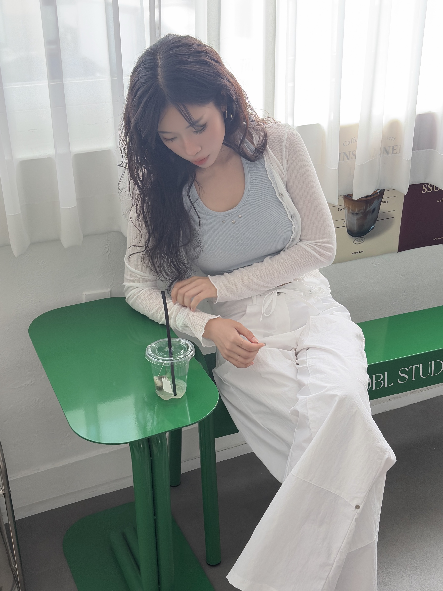 vlemma low-rise-tie-waist-slouchy-trousers 小眾剪裁設計感褲裙長褲 - 黑