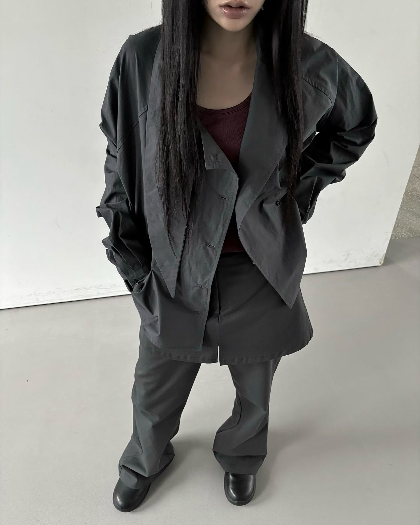 korean-asymmetric-collar-short-trench-shirt-jacket