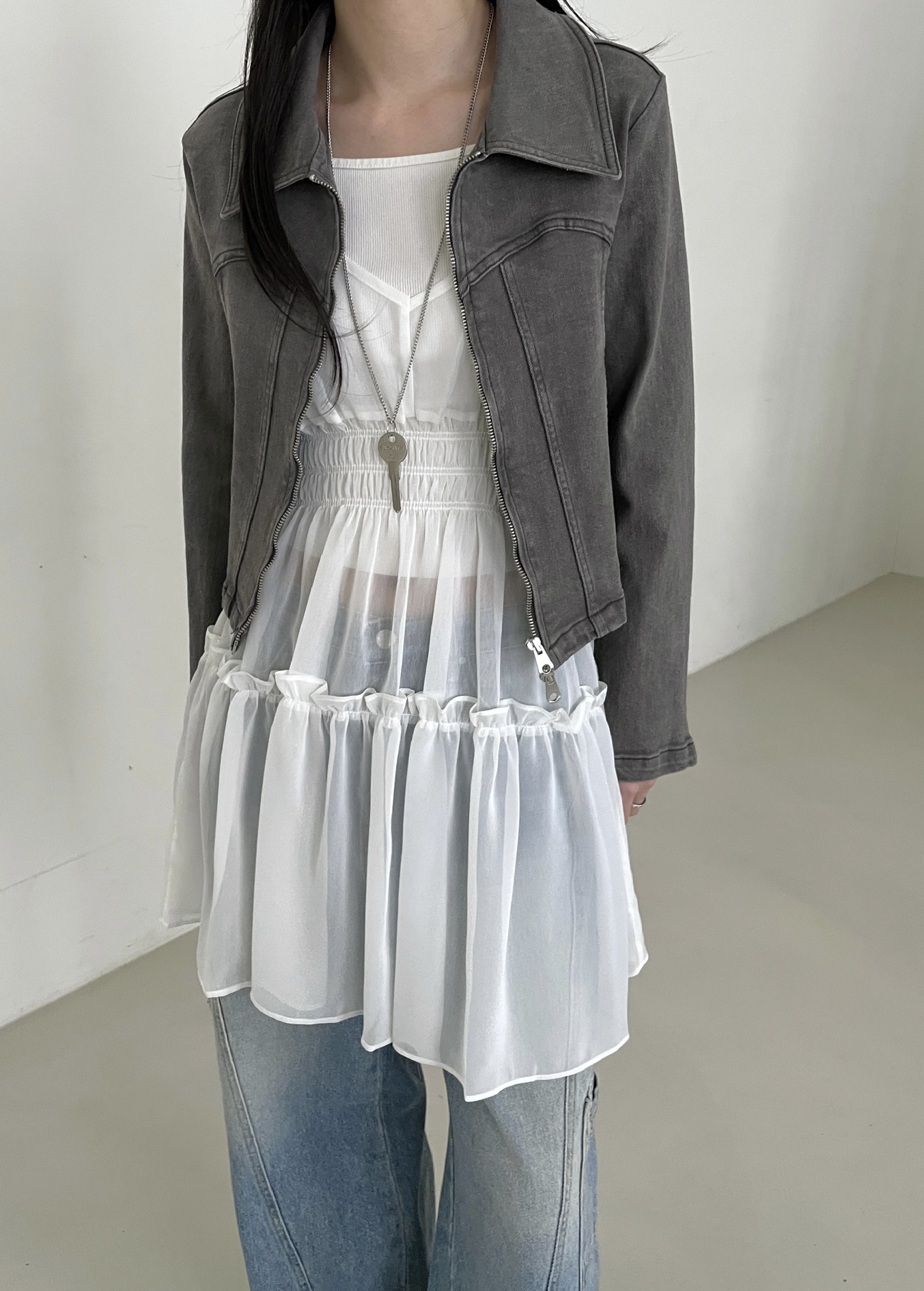 vlemma ruffled-tiered-backless-chiffon-sundress 清冷風設計感洋裝連身裙 - 酒紅