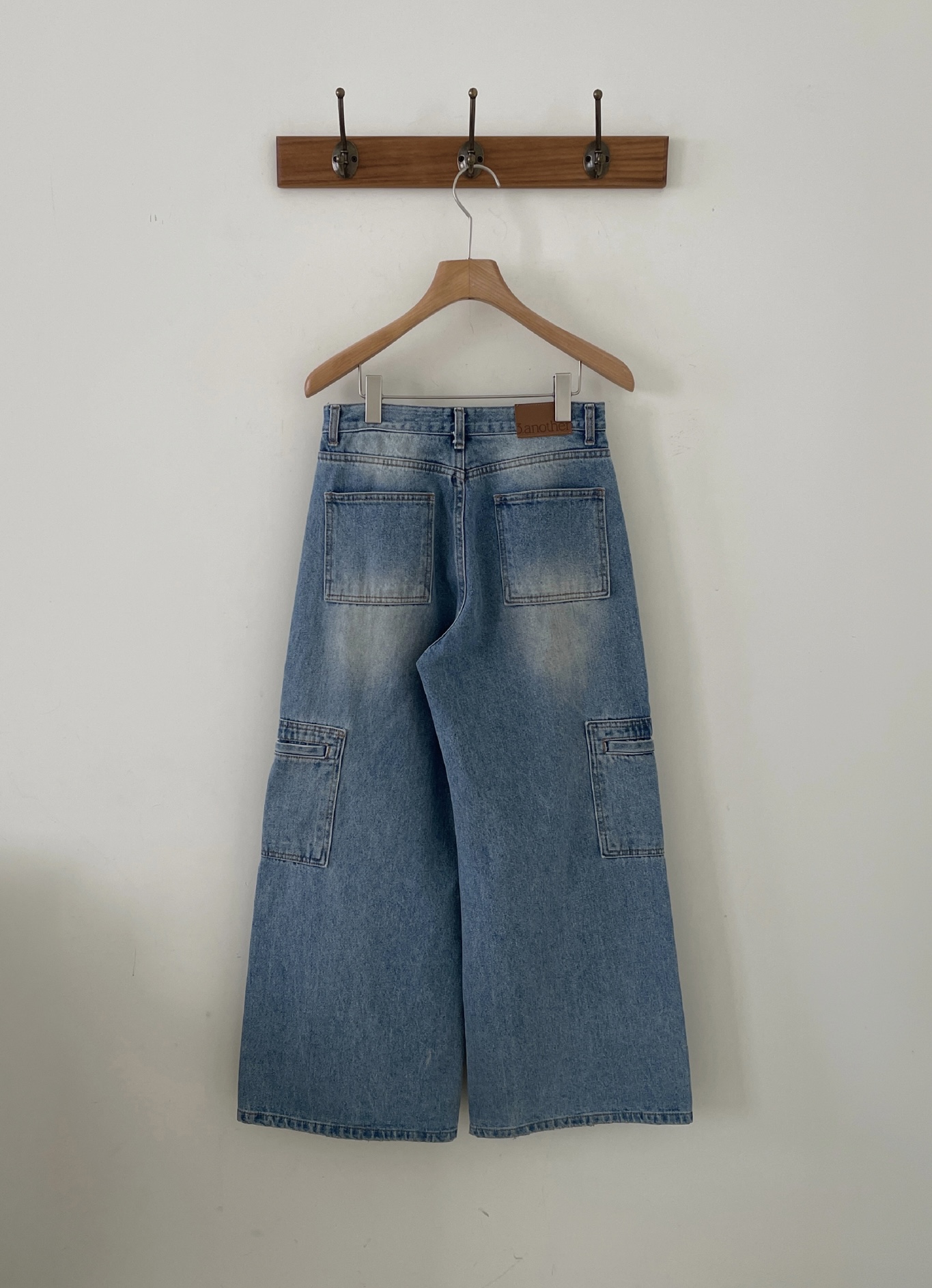 vlemma y2k-streetwear-cargo-baggy-jeans 小眾剪裁設計感褲裙長褲 - 藍