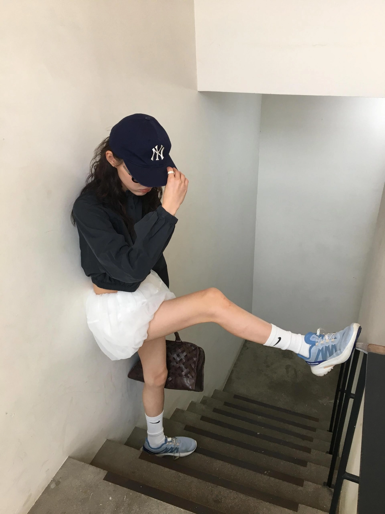 vlemma white-tulle-bubble-mini-skirt 小眾剪裁設計感褲裙長褲 - 白