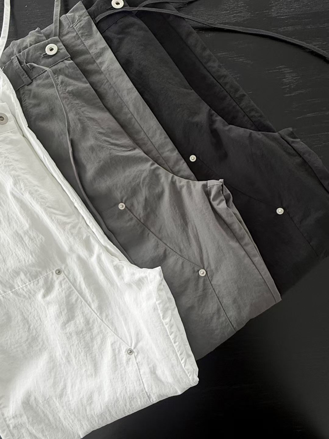vlemma low-rise-tie-waist-slouchy-trousers 小眾剪裁設計感褲裙長褲 - 黑